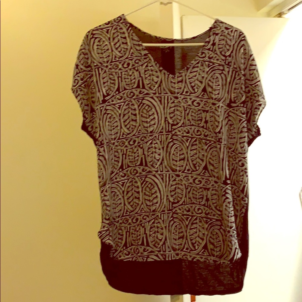 Black and white printed blouse